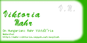 viktoria mahr business card